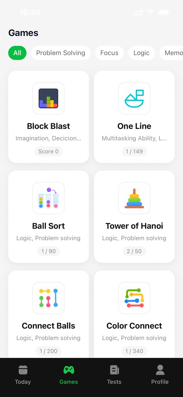 Daily challenge activity